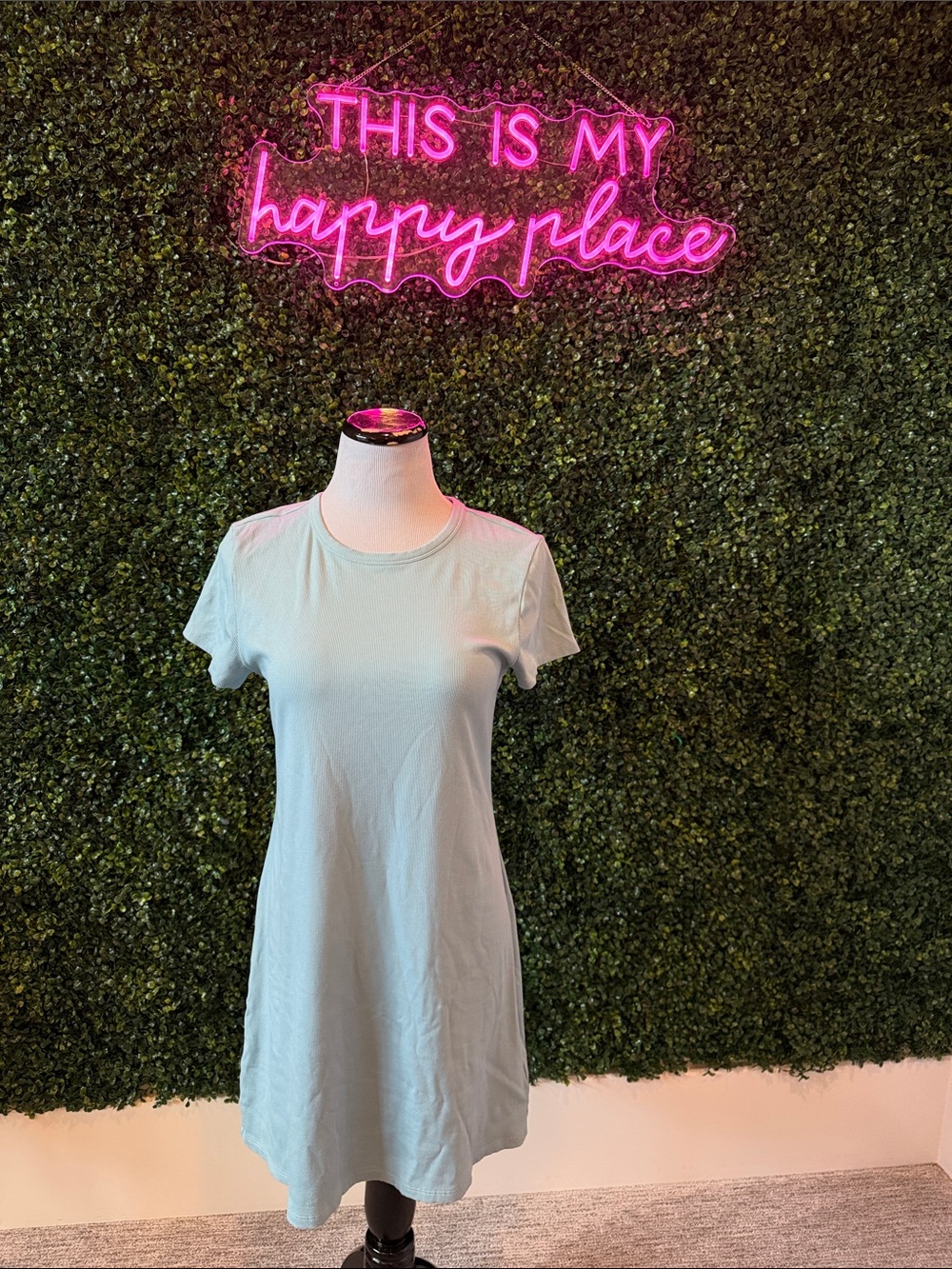 Athleta Light Blue T-Shirt Dress
